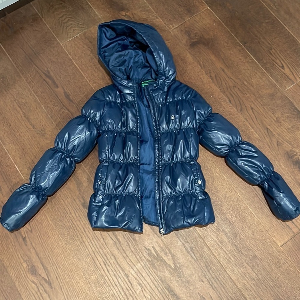 United Colors Of Benetton Size XL Navy Bubble Coat